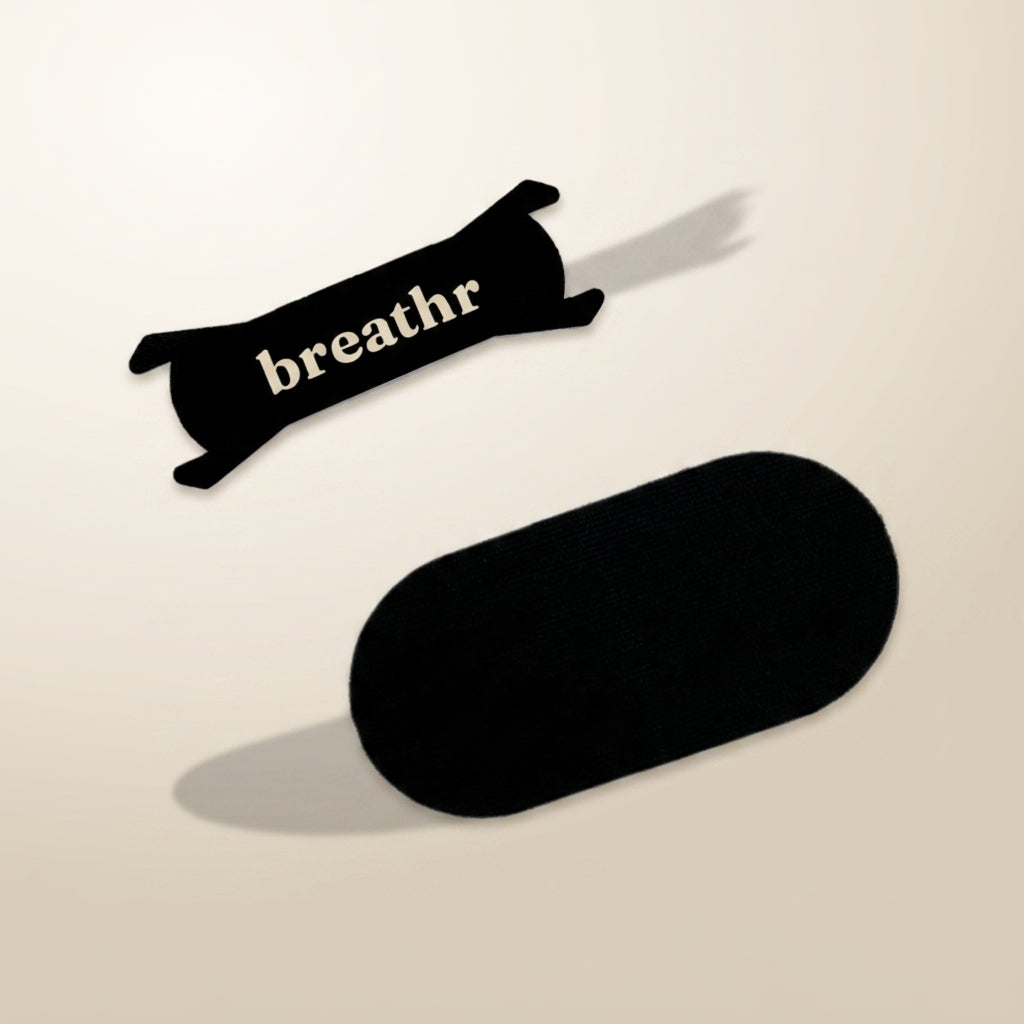Breathr Sport Bundel: Satin Black neusstrip en mondtape