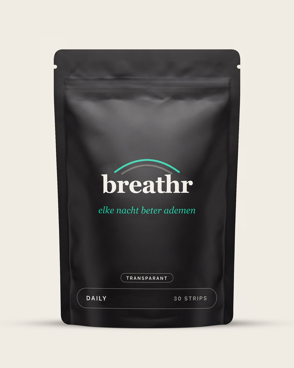 Breathr Neusstrips Transparant Daily, zakje met 30 strips