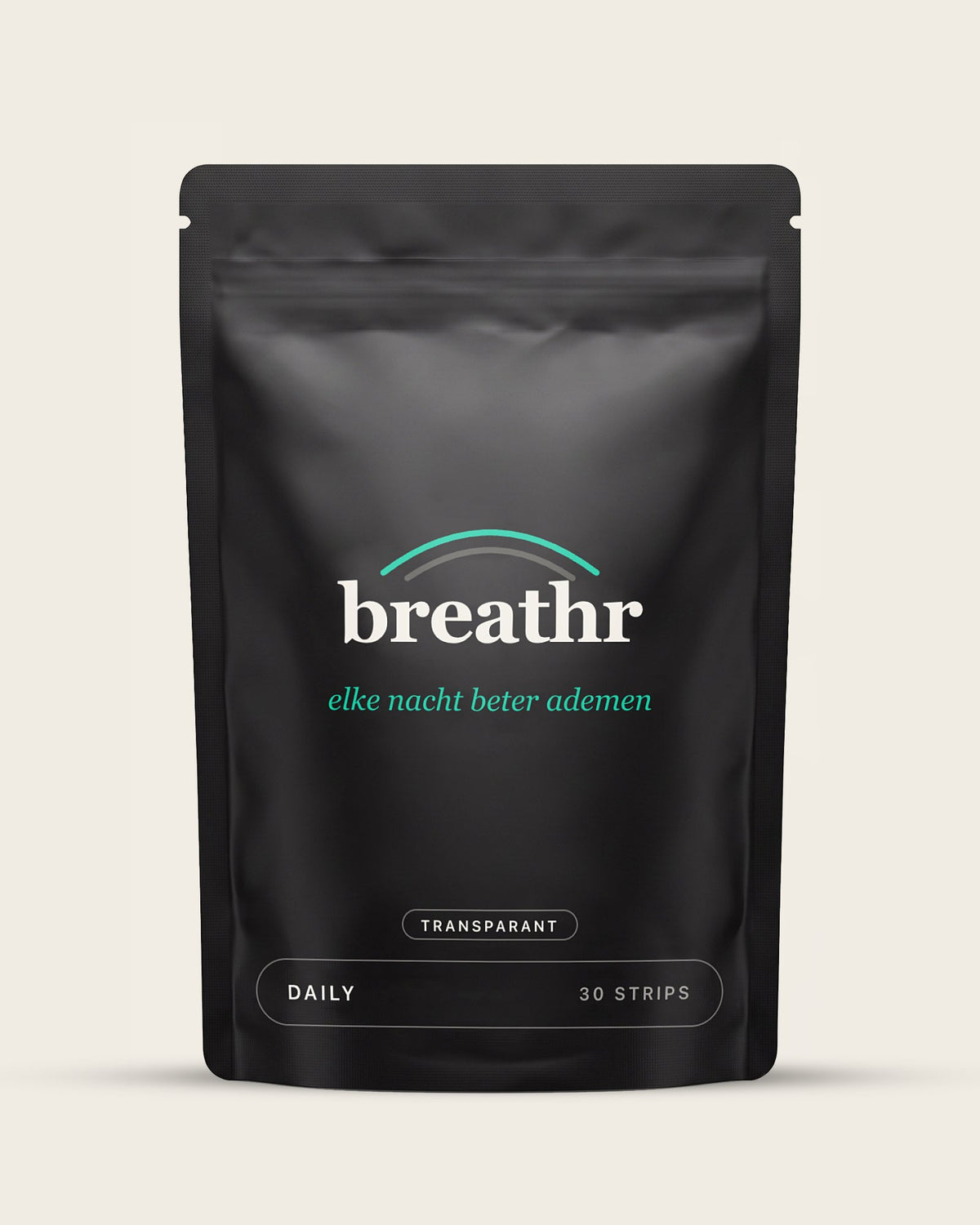 Breathr Neusstrips Transparant Daily, zakje met 30 strips