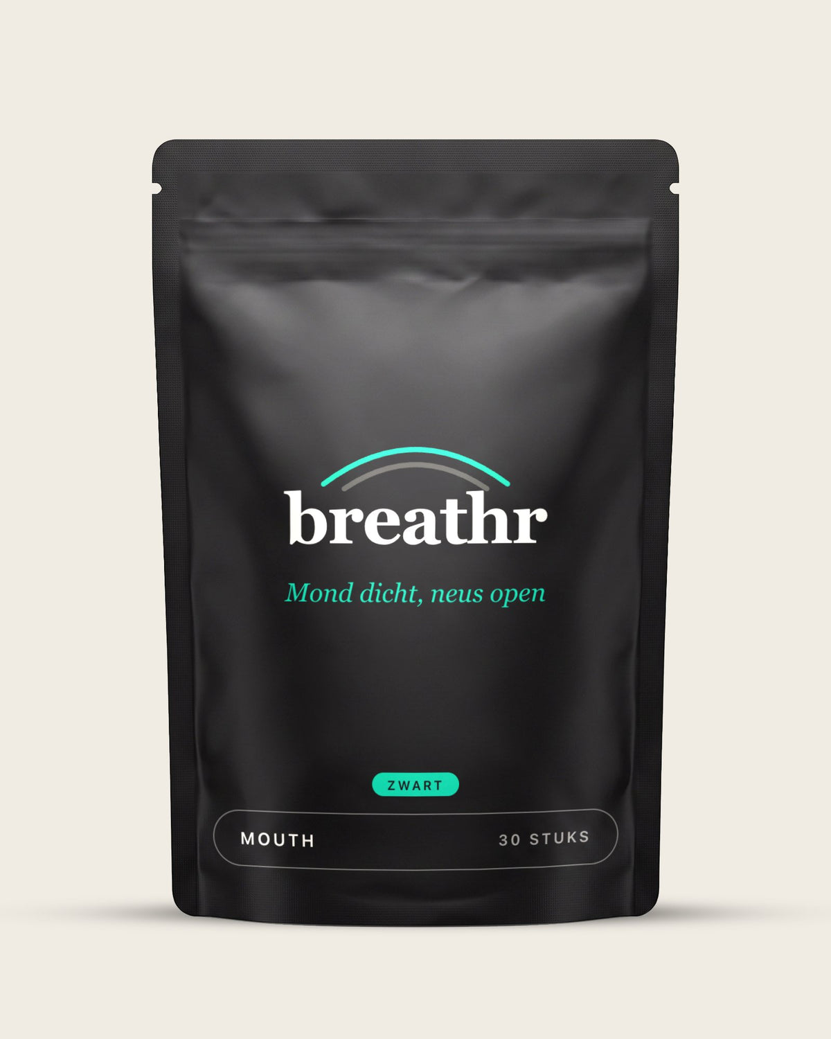 Breathr Mondtape Zwart, zakje met 30 stuks