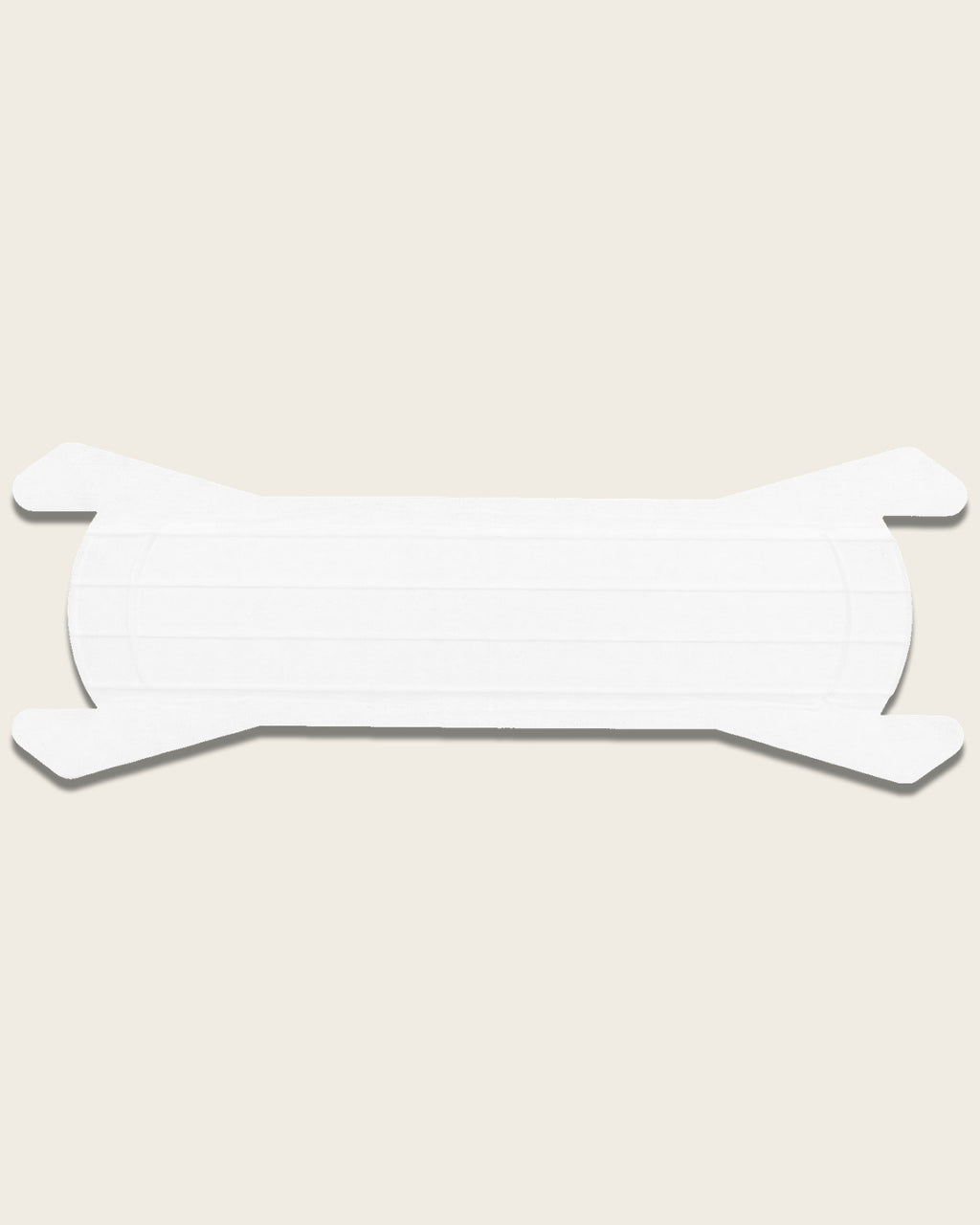 Transparante sport neusstrip, voorkant met drie verstevigende strips