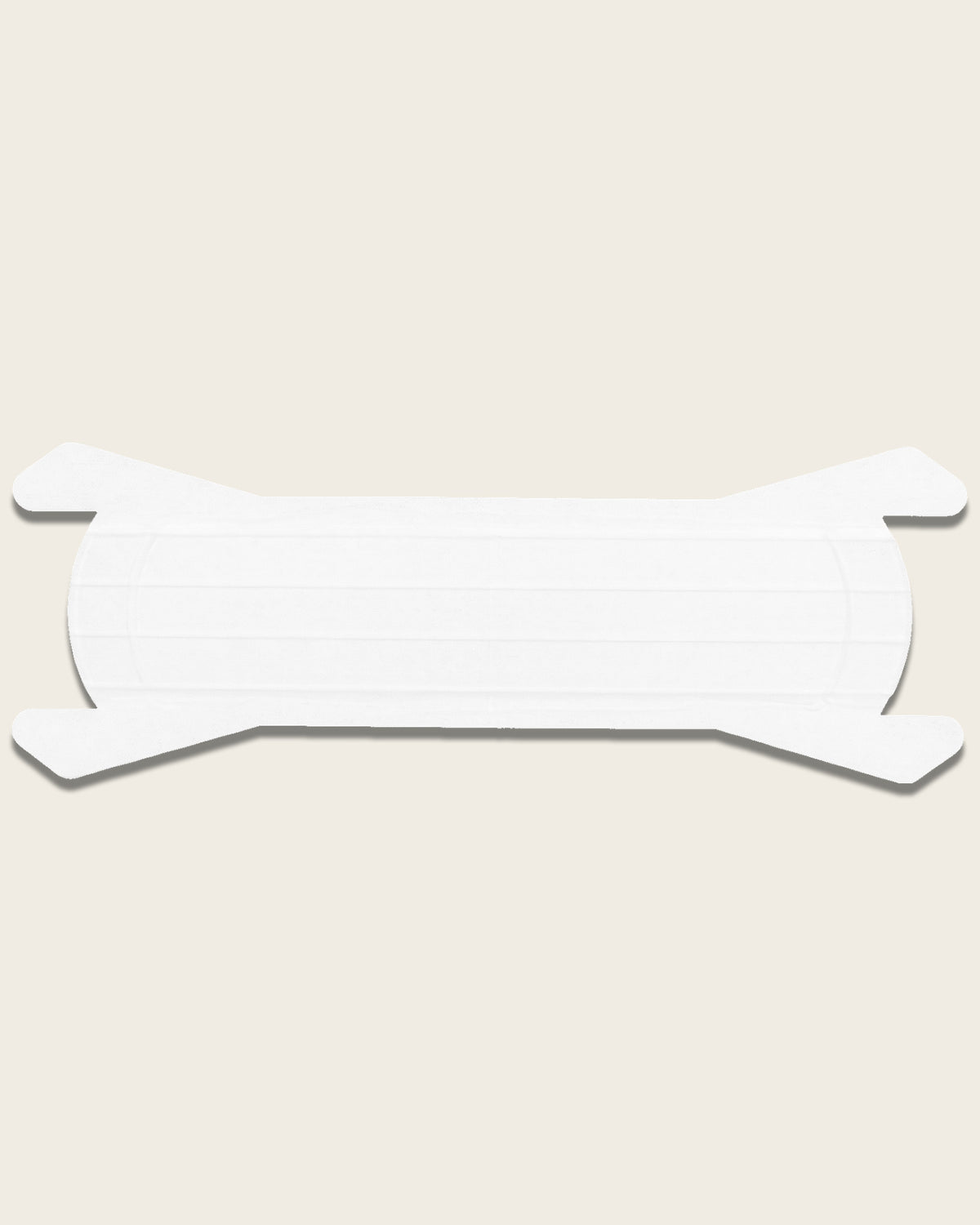 Transparante sport neusstrip, voorkant met drie verstevigende strips
