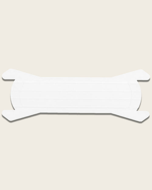 Transparante sport neusstrip, voorkant met drie verstevigende strips